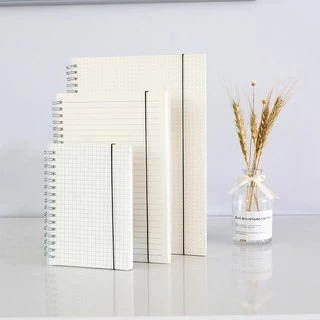 Sổ tay gáy xoắn lò xo B5_A5_A6 bìa trong suốt chống nước chất giấy siêu đẹp Bullet Journal