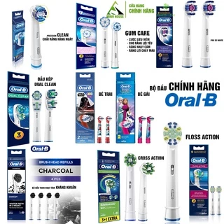 Set bộ đầu bàn chải đánh răng điện Oral B Braun, đầu thay lông mềm chính hãng Minh House