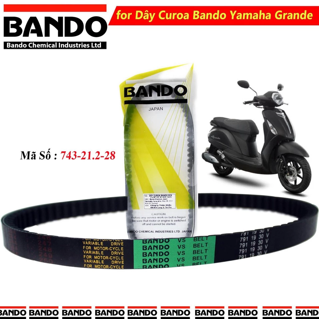 Dây curoa YAMAHA Grande 125cc - Bando Thái Lan