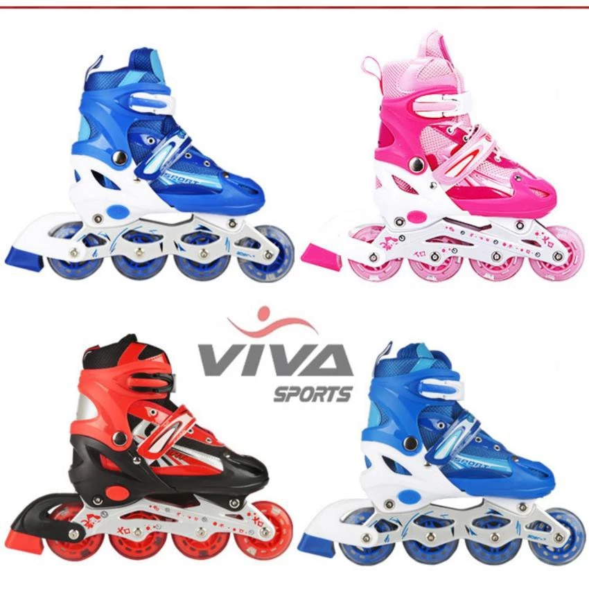 Giày Patin Trẻ Em Phát Sáng VIVA Xanh Dương size L,M