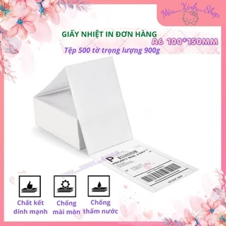 Giấy In Nhiệt khổ A6 100x150mm, A7 76x130mm In Đơn hàng Shopee, Tem Nhà Vận Chuyển GHTK, GHN, Viettel, Logo...