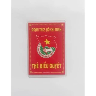 Set 10 Thẻ Biểu Quyết Đoàn 7 x 10 cm, Ép plastic, In 2 Mặt