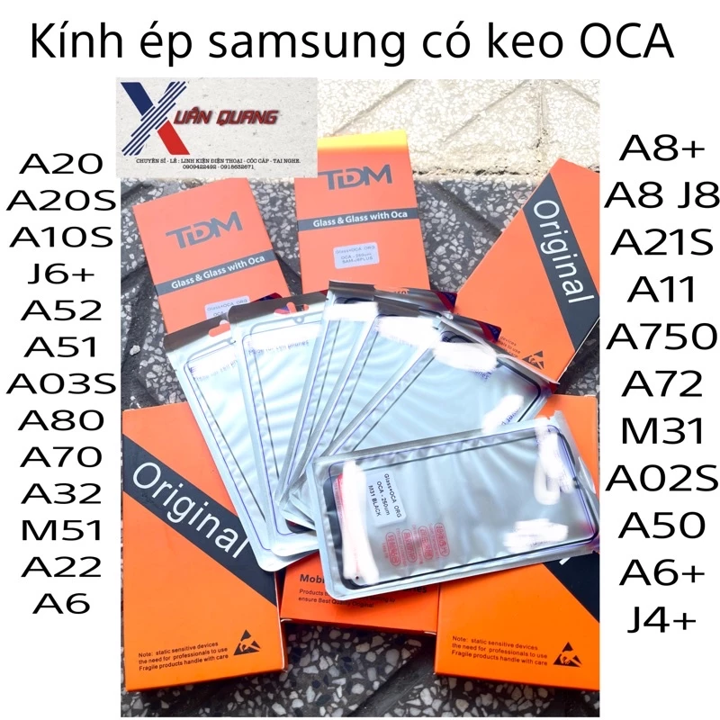 KÍNH ÉP CÓ KEO DÀNH CHO SAMSUNG A10S/A20/A20S/A50/A70/A80/A02S/A03S/A51/M51/A52/A32/A22/A72/A750/A6/A8/A8+/A21S/A11-CÓ K