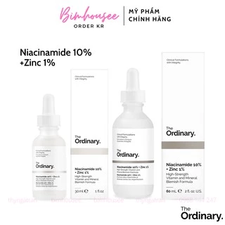 [Đủ bill] Tinh chất THE ORDINARY cho da mụn, làm mờ thâm Niacinamide 10% + ZINC 1%