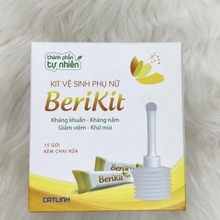 Kit vệ sinh Phụ nữ BeriKit Cát Linh thụt rửa vệ sinh cô bé kháng khuẩn, kháng nấm, chống viêm, khử mùi