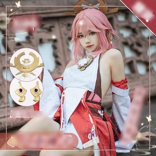 Set cosplay Yae Miko (Genshin Impact)