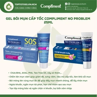 Gel bôi mụn cấp tốc Compliment No Problem giảm sưng, tiêu viêm, gom khô cồi mụn 25ml