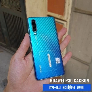 [Huawei P30] Dán lưng 3D vân Cacbon - Carbon