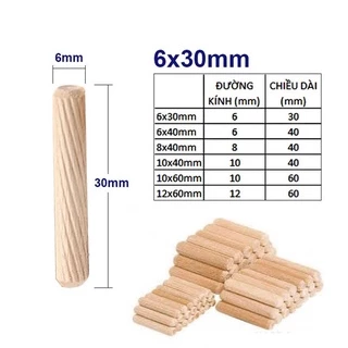 Chốt gỗ 12 x 60 (1 Kg) 6-8-10 -12mm x 60mm
