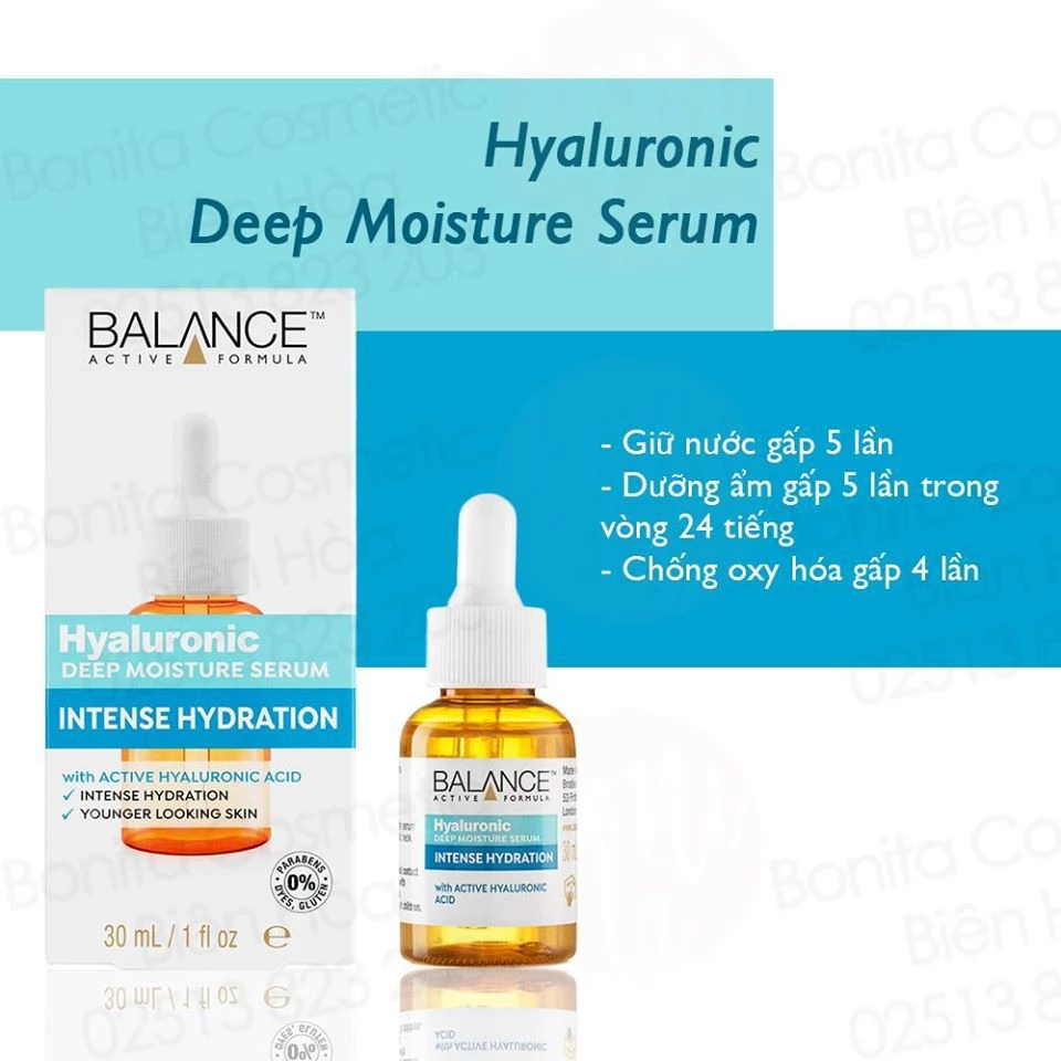 Tinh chất cấp nước dưỡng ẩm sâu Balance Hyaluronic Deep Moisture Serum 30ml