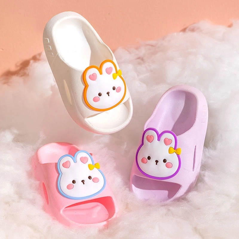 Dép bánh mì bé gái,dép bánh mì hoạ tiết bé thỏ dễ thương cho bé