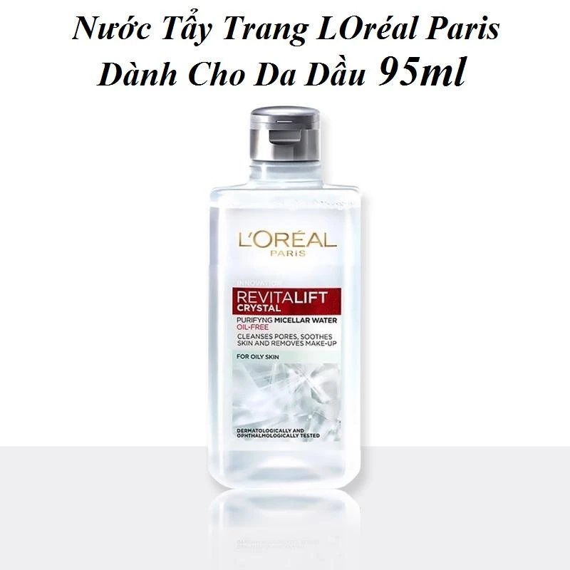 Nước Tẩy Trang LOréal Paris Dành Cho Da Dầu 95ml Revitalift Crystal Purifying Micellar Water