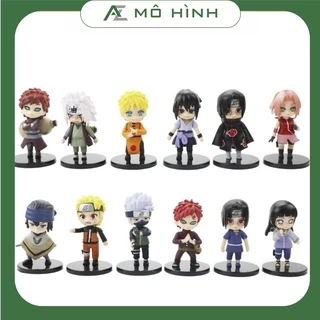 Mô hình Naruto chibi 24 nhân vật cute đáng yêu Sasuke Sakura Gaara Itachi, figure mô hình anime decor, mô hình đồ chơi