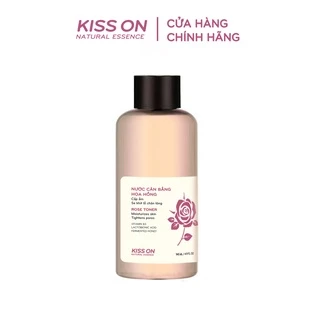 Nước cân bằng hoa hồng KISS ON 145 ml - Làm sạch sâu, cấp ẩm, làm sáng da và se khít lỗ chân lông