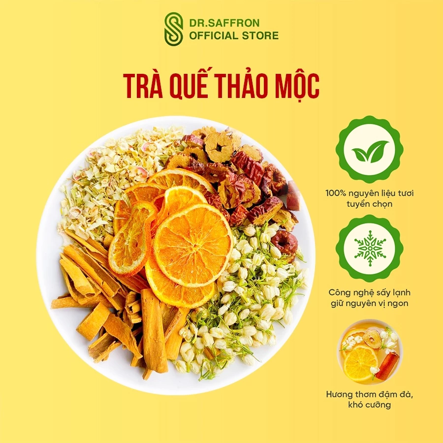 Trà quế cam detox trái cây - gói 10gr