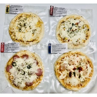 Pizza chế biến sẵn size 16cm ( Đủ Vị: Hải Sản, Xúc xích, thịt bò, Bắp, chưa nướng)