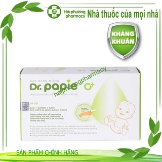 Gạc rơ lưỡi dr Papie vệ sinh răng miệng cho bé Hộp 30 gói