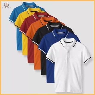 Áo Polo Nam Nữ Cổ Trụ Form Rộng Vải Cotton Cá Sấu