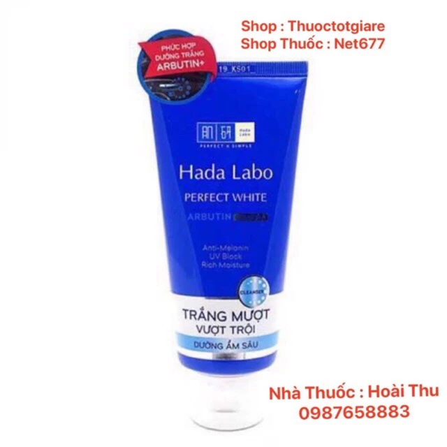 Kem rửa mặt Hada Labo perfect white - 80g