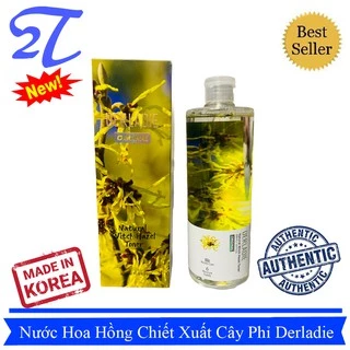 (Auth) Nước Hoa Hồng Chiết Xuất Cây Phỉ Derladie Natural Witch Hazel Toner 500ml