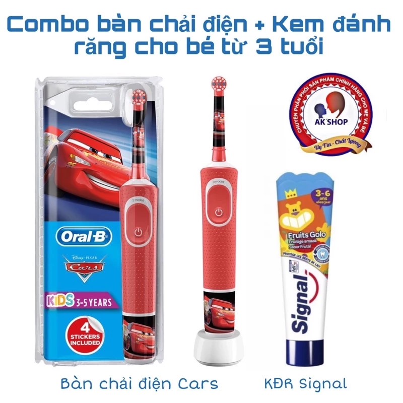 Combo bàn chải oralb trẻ em và kem đánh răng Colgate cho bé!