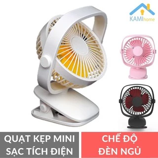 Quạt mini kẹp bàn xe đẩy cầm tay hoặc để bàn (Nhiều mẫu) Pin sạc tích điện mã 17025.17028