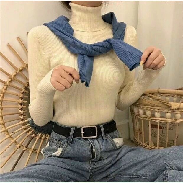 <FREESHIP> Áo len cổ lọ chất đẹp, áo len nữ thời trang nhiều màu