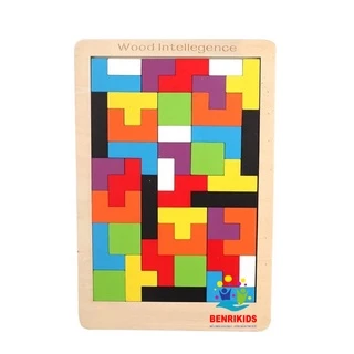 Đồ Chơi Xếp Hình Gỗ Thông Minh - Tetris Xếp Gạch Phát Triển Tư Duy Cho Bé Benrikids
