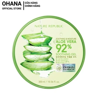 Gel Lô Hội Dưỡng Da Đa Năng Nature Republic Soothing & Moisture Aloe Vera 92% Soothing Gel 300ml