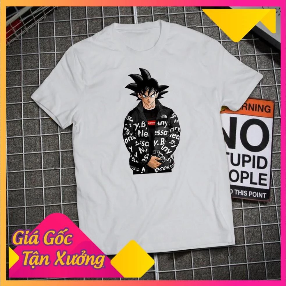 🔥Áo thun unisex🔥 Áo Goku x Supreme