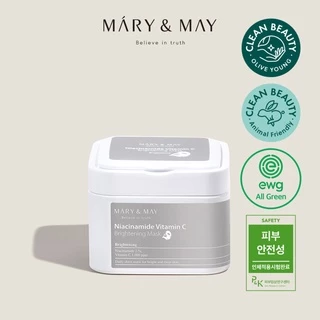 Mặt Nạ Giấy Sáng Da Mary&May Niacinamide Vitamin C Brightening Mask (30 miếng)