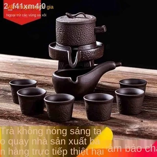 ✜ Bộ trà Kung Fu tự động Zisha Lazy, Gốm sứ gia dụng, Chạy thời gian, Cối đá, chống bỏng