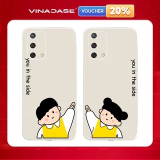 Ốp lưng Vina Case OPPO A1K/A9 2020/A31/A52/A54/....Silicone TPU dẻo viền vuông bảo vệ camera hình Ốp cặp áo vàng