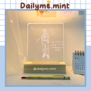 Đèn Ngủ Led 3D Tự Khắc Hình Theo Yêu Cầu - Dailyme.mint