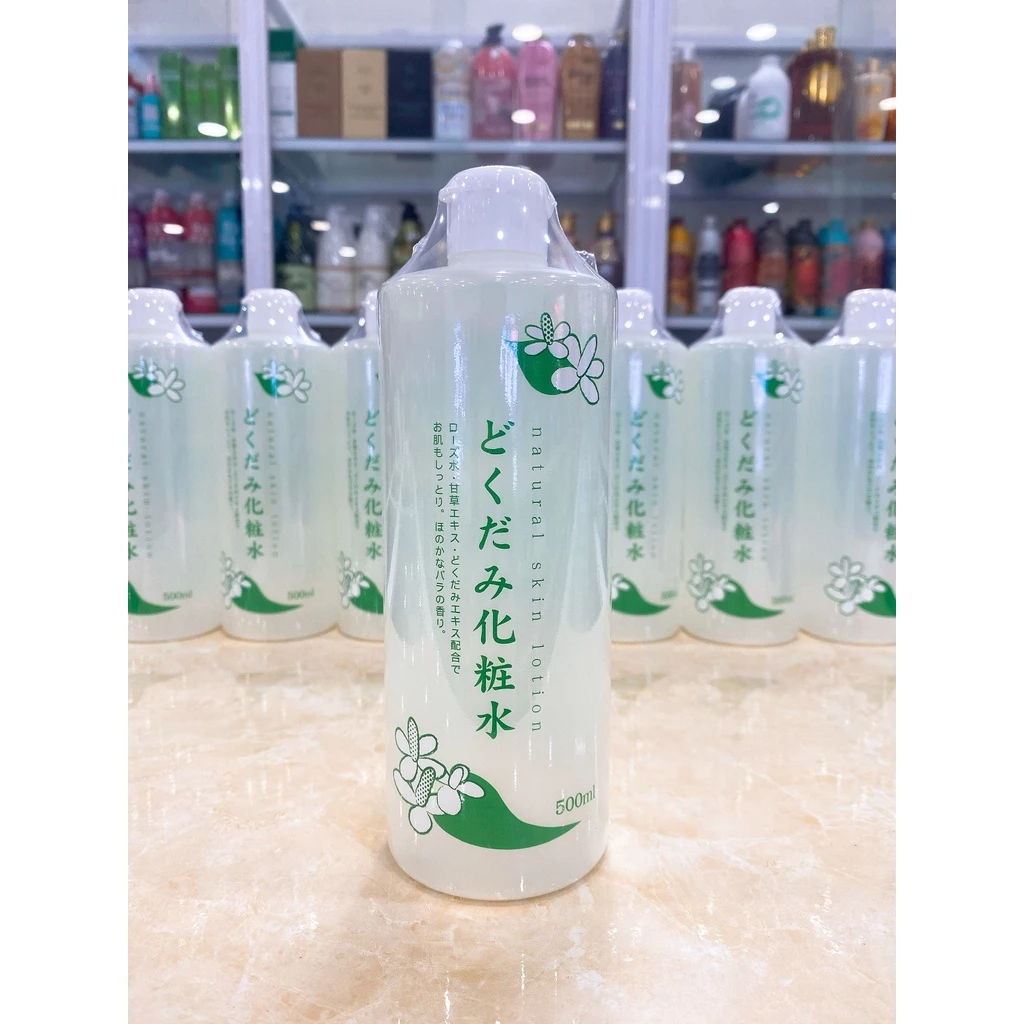 Nước Hoa Hồng Diếp Cá Giảm Nhờn Mụn Dokudami Natural Skin Lotion Nhật Bản 500ml