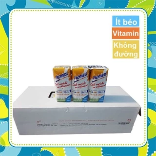 Date 11/2024-Thùng 24 hộp 200ml sữa tươi không đường vitamin Promess.