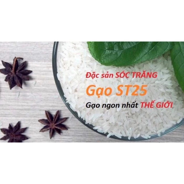 Gạo ST25 loại gạo ngon nhất thế giới. 350000/ túi 10kg. 5kg/ 175000