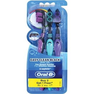 LÔ 03 BÀN CHẢI ĐÁNH RĂNG ORAL-B EASY CLEAN BLACK