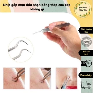 Nhíp gắp mụn đầu nhọn bằng thép cao cấp không gỉ