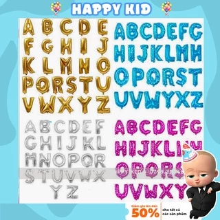 Bóng chữ cái ghép tên sinh nhật thôi nôi 40cm nhiều màu sắc HAPPYKID BCC