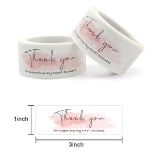 Sticker thank you cuộn 120 tem giấy dán nhãn cảm ơn xinh xắn decal trang trí handmade STICK042