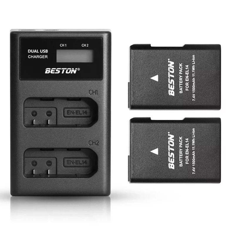 Pin và sạc dôi Nikon EN-EL14 Beston Cho Máy Ảnh Nikon D3100 / D3200 / D3300 / D5100 / D5200 / D5300 / D5500