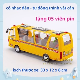 Đồ chơi XE BUS chạy pin, có nhạc đèn, tự động tránh vật cản - XE BUÝT chạy pin vui nhộn - anhma84 store tphcm