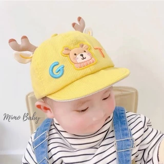 Mũ nón lưỡi trai gắn sừng tuần lộc dễ thương cho bé MH117 Mimo Baby