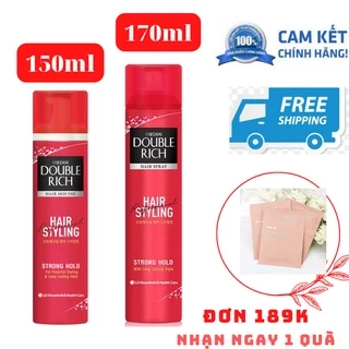 Mousse keo xịt tạo kiểu tóc Double Rich HAIR MOUSSE 150ml hair spray 170ml