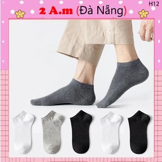 Tất Vớ Cổ Ngắn Nam Nữ Nhiều Màu Trắng Cơ Bản Thời Trang Đẹp Vải Cotton