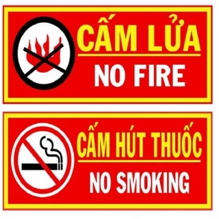 Biển báo Cấm hút thuốc, Cấm lửa