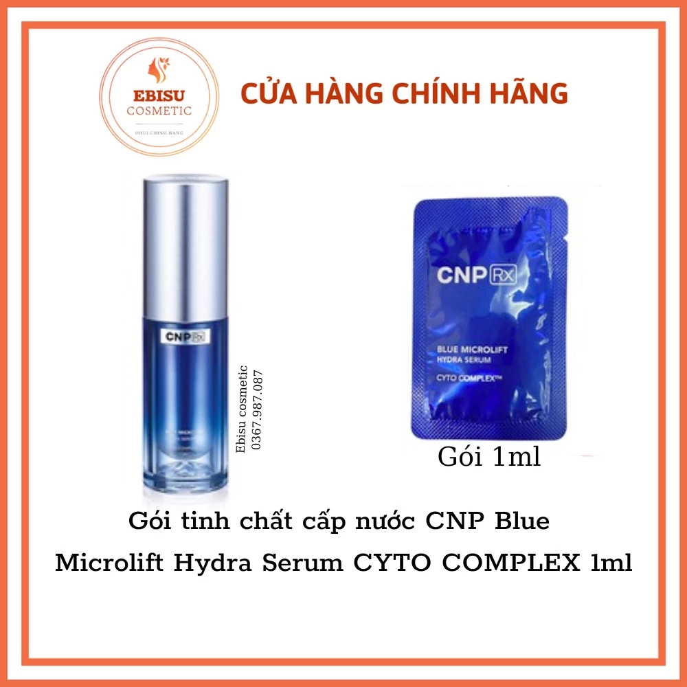 Gói tinh chất cấp nước CNP Blue Microlift Hydra Serum CYTO COMPLEX 1ml_𝐄𝐁𝐈𝐒𝐔 𝐂𝐎𝐒𝐌𝐄𝐓𝐈𝐂𝐒