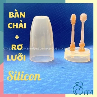 Set bàn chải rơ lưỡi silicon cho bé