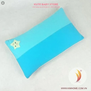 Gối nằm trẻ em cotton xốp vỏ gối kèm ruột gối gòn bi thương hiệu Kim Home